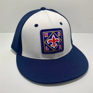 White Flatbill Fitted Hat Pelicans Hats 