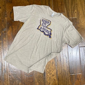 Born on the Bayou Tee: LSU Football Shirt, Original Design