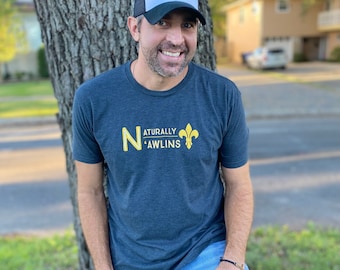 Men's Saints Shirt - New Orleans Shirts - nola shirts - saints shirts - naturally nawlins
