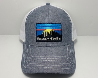 Naturally N’awlins Trucker hat - New Orleans shirts - Nola hats - French quarter - bourbon street - New Orleans artist - original design