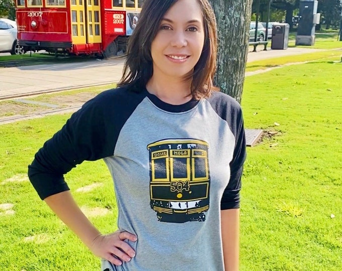 Featured listing image: New Orleans Streetcar Shirt - NOLA shirts - Saints shirt - unisex