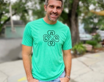 NOLA Unisex shamrock Shirt St. Patrick’s Day  shirt Four Leaf Clover Irish Shirt Celtic Shirt New Orleans Free Shipping Original Design