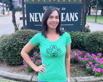 Women’s Nola shamrock shirt - St. Patrick Day Shirt - Celtic shirts -New Orleans shirts - free shipping- women’s shirt