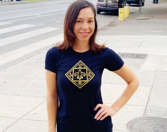 Women’s Saints shirt - Saints Shirts for women - French quarter - who dat - nola shirts - New Orleans saints shirts