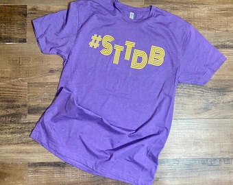 LSU Men’s Shirt - sttdb - LSU Football - band play neck - Louisiana shirts - Nola