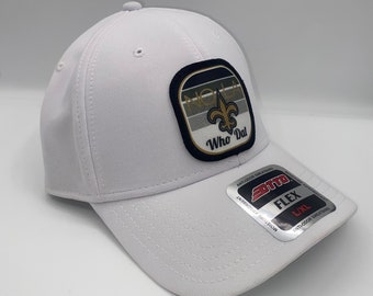 New Orleans Saints Fitted Hat - Flex Fit Cap -New Orleans Saints Hats - Saints Fitted hat - flex fit hat - Nola hat
