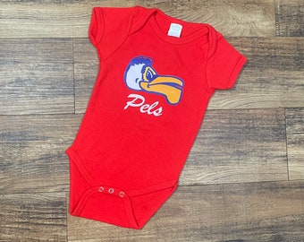 New Orleans Pelicans Toddler Bodysuit- 12-18 months - Pelicans Shirts for Kids - Kids Pelicans Shirts - New Orleans pelicans shirts