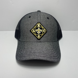 New Orleans Saints Trucker Hat: NOLA Fleur de Lis Patch