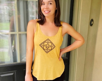 Saints Women’s Tank Top Gold / Women’s Saints Shirt / Saints shirts for women / New Orleans Saints Shirts