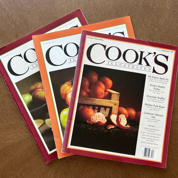 Cook’s Illustrated Magazine Lot 3 Issues 1997-2012 Recipe Cooking Chef Cookbook