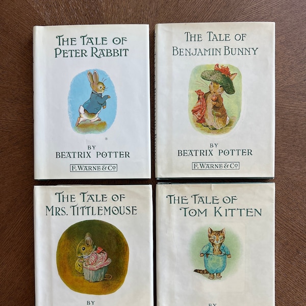 The Tale of Benjamin Bunny Tom Kitten Mrs. Tittlemouse Peter Rabbit Mini Book by Beatrix Potter 1986 Published by Frederick Warne & Co