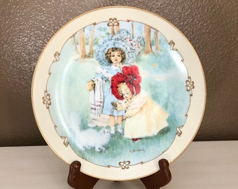 Vintage Hamilton Plate Playing Bridesmaid 1989 by Maud Humphrey Bogart from Little Ladies Collection Victorian