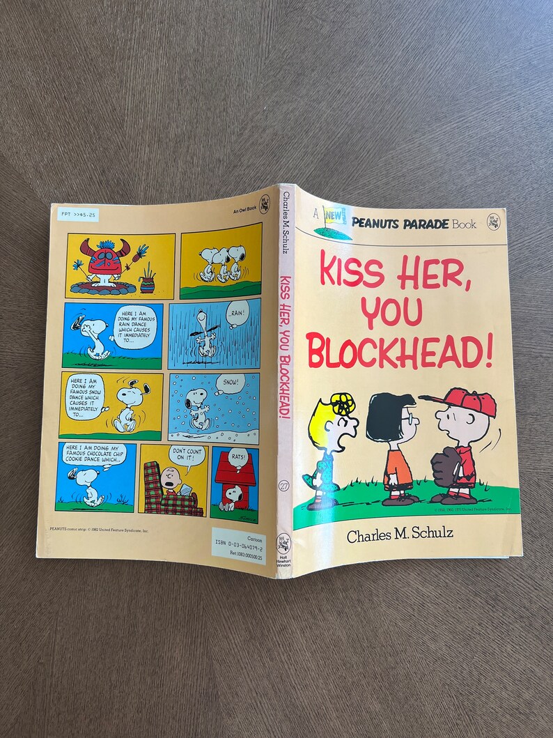 Kiss Her You Blockhead Peanuts Parade Book by Charles M Etsy Canada