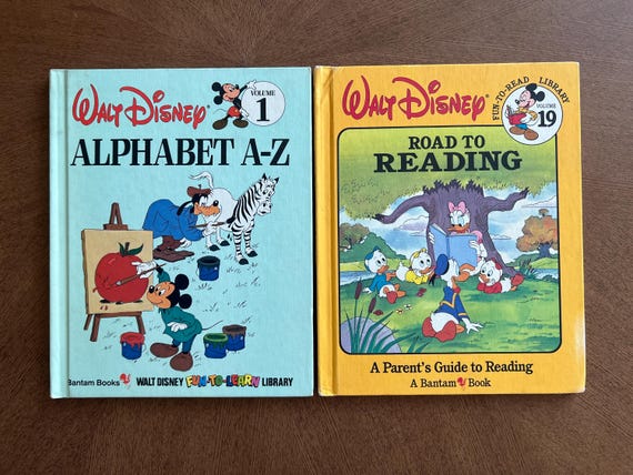 Walt Disney Book Set of 2 Road to Reading Fun to Learn Library