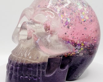 Custom Snowglobe Epoxy Resin Skull