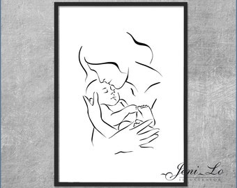 Featured image of post Mother And Baby Sketch Images