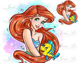 Free Free 187 Little Mermaid Svg Etsy SVG PNG EPS DXF File