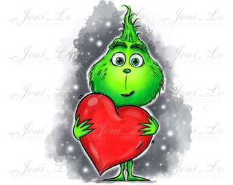 Download Grinch With Heart Etsy