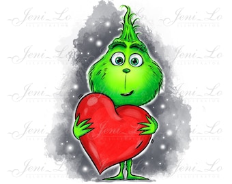 Download Grinch With Heart Etsy