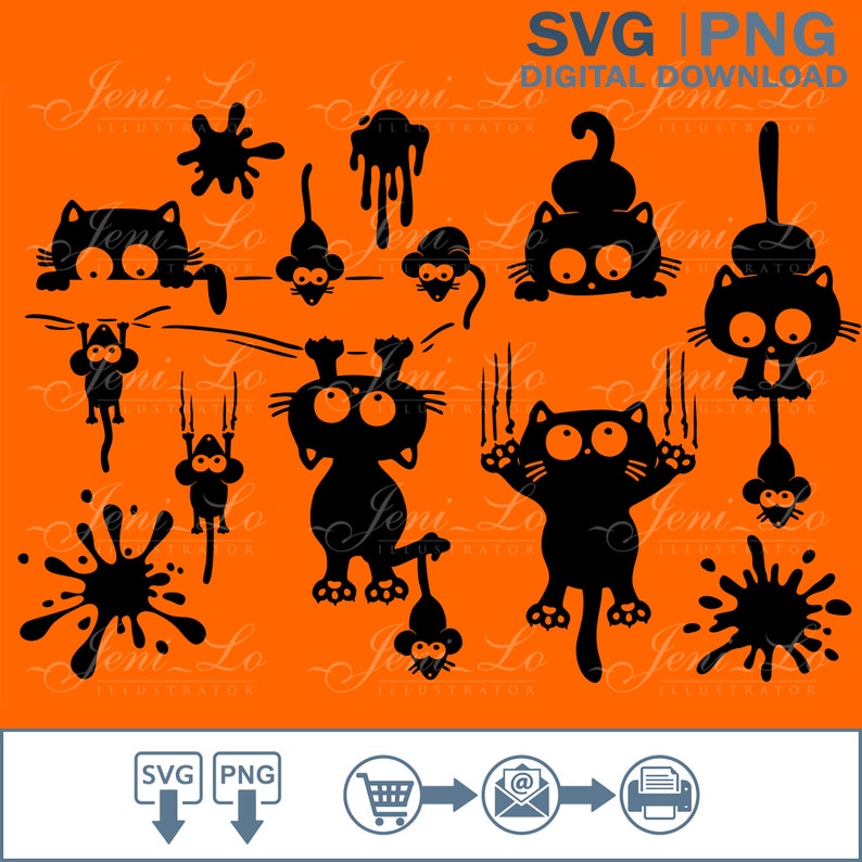 Download Cat Mouse Splash Paint Set 13 Svg Png Files Silhouette Cut For Cricut Sublimation Vector Art Blot Spot Clipart Sublimation Design Download Clip Art Art Collectibles