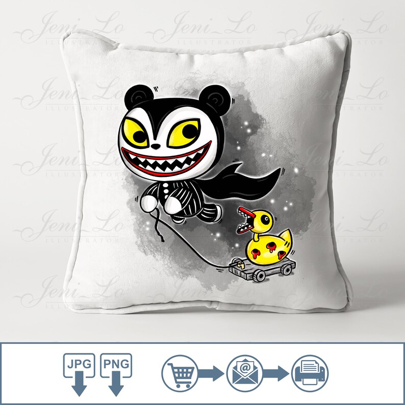 Vampire Scary Teddy and shot duck toy PNG Sublimation file | Etsy