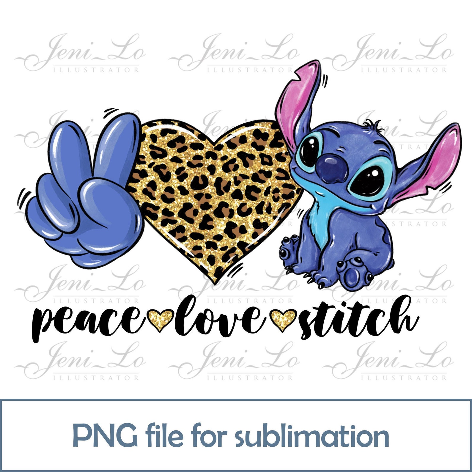 Stitch sublimation design