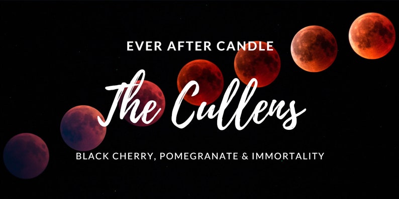 Black Cherry /& Pomegranate Scented Vegan Bookish Candle Gift Handmade Soy Candle The Cullens
