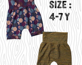 4-7y Grow With Me jogger style Shorts - *BOTH PAIRS* Dots & Sparkle Stripes