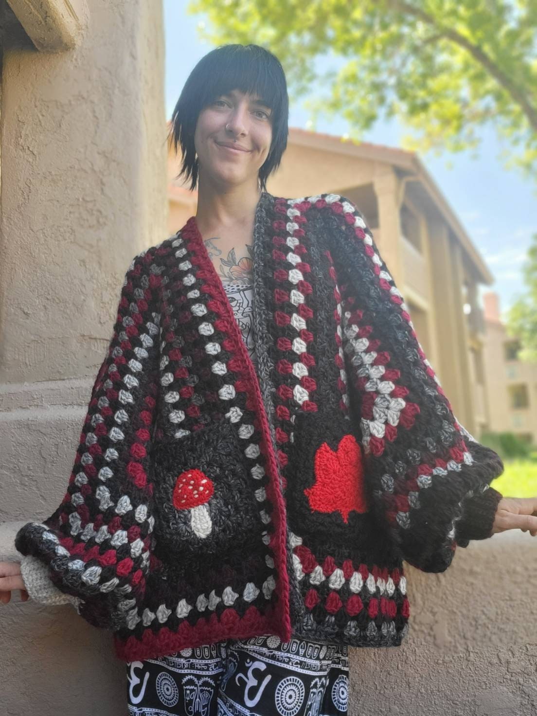 Mushroom Cardigan - Etsy