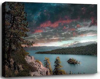 Emerald Bay Lake Tahoe Canvas Art | California Sunset Wall Decor | Landscape Photography | Will Simpson Photography