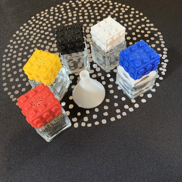 Salt and Pepper Shakers - Building Block Themed