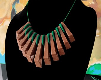 Collar impreso en 3D: "Verdigris"