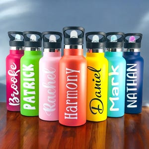 500ml Personalised Kids Drink Bottle/ Straw Drink Bottle / Personalised 750ml Drink Bottle / Water Bottle