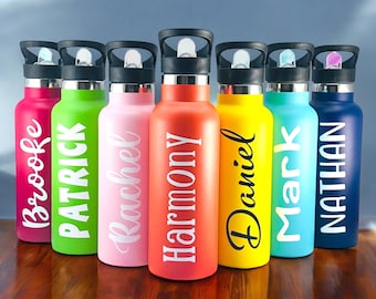 500ml Personalised Kids Drink Bottle/ Straw Drink Bottle / Personalised 750ml Drink Bottle / Water Bottle