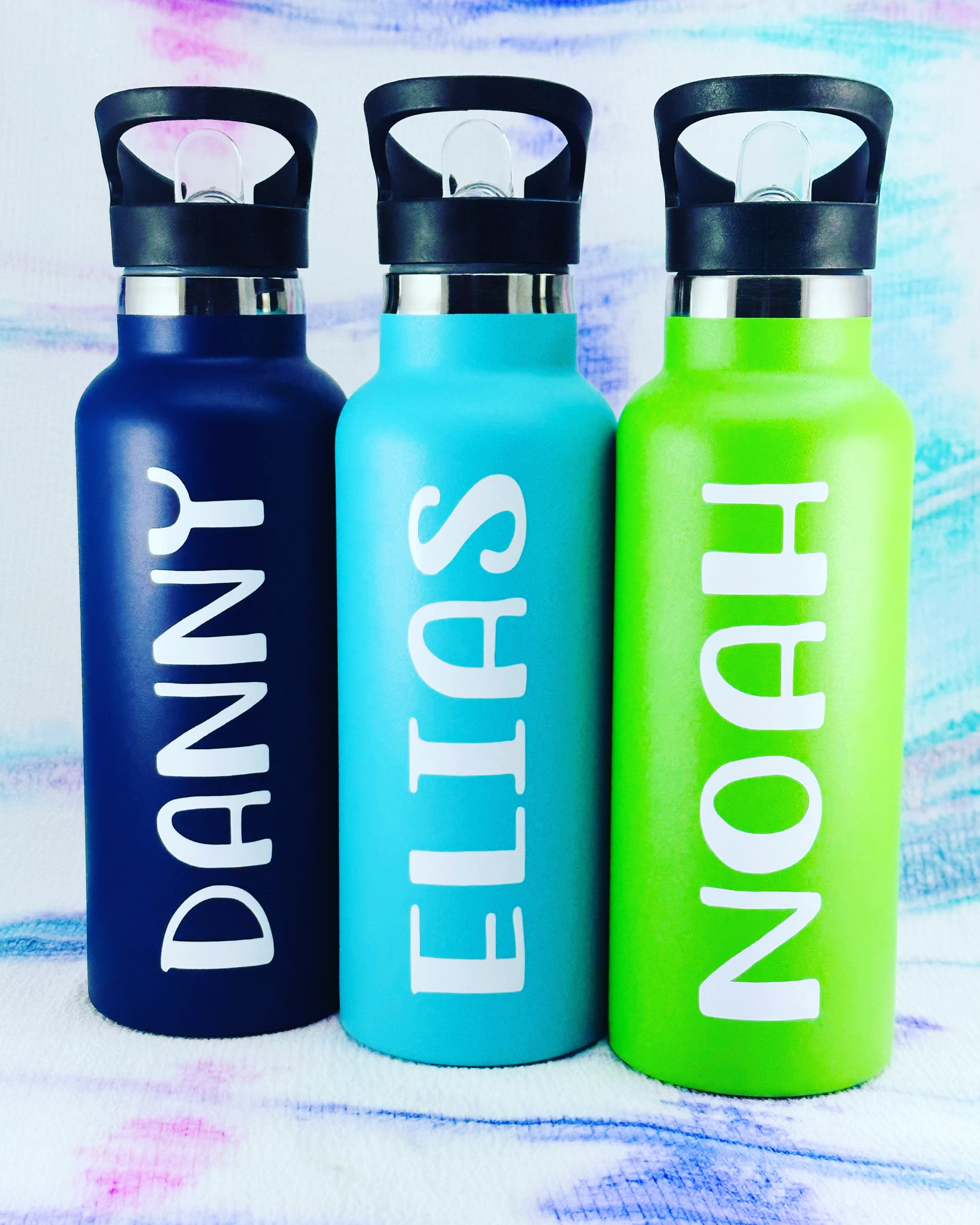 500ml Personalised Kids Drink Bottle/ Straw Drink Bottle / Etsy Australia