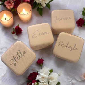 Personalised Jewellery Box / Travel Jewellery Case / Custom Jewellery Box / Bridesmaid Jewellery Box / Bridesmaid Gift / Teacher Gift