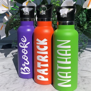 500ml Personalised Kids Drink Bottle/ Straw Drink Bottle / Personalised 750ml Drink Bottle / Water Bottle image 8