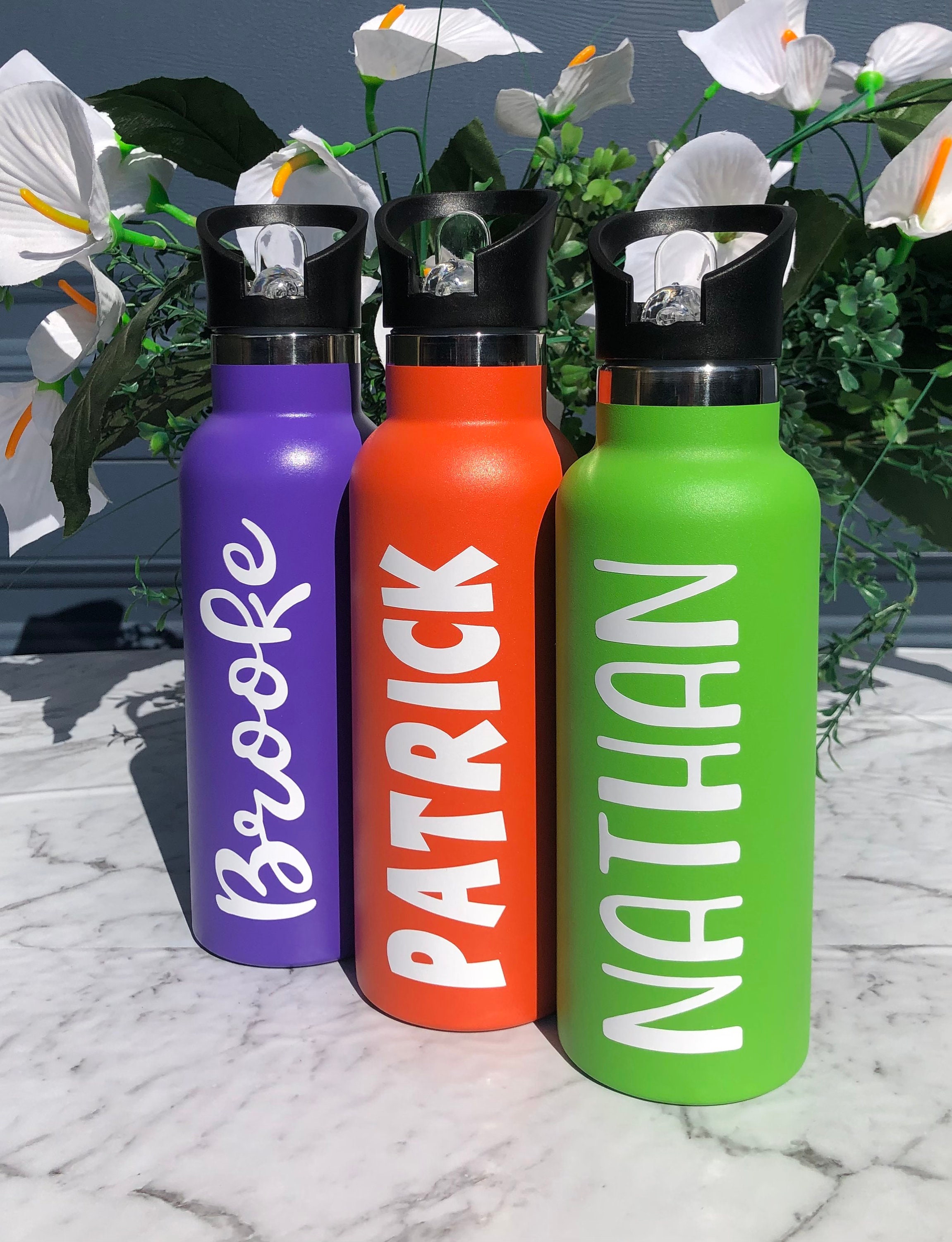 500ml Personalised Kids Drink Bottle/ Straw Drink Bottle / Etsy Australia