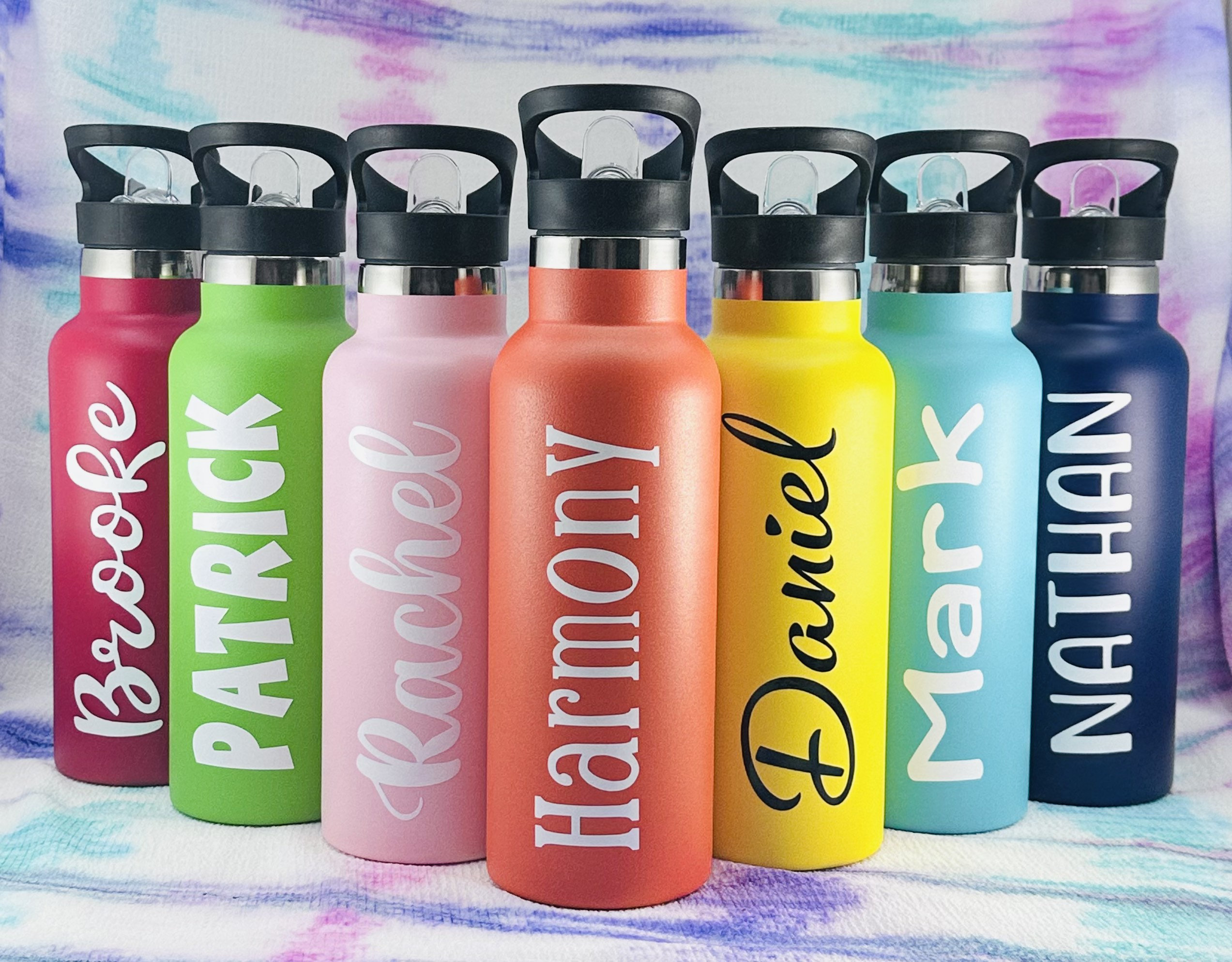 500ml Personalised Kids Drink Bottle/ Straw Drink Bottle / Etsy Australia