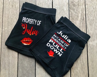 Personalised Boxers / Personalized Boxer Briefs/ underwear briefs gift for husband boyfriend / Novelty Gift
