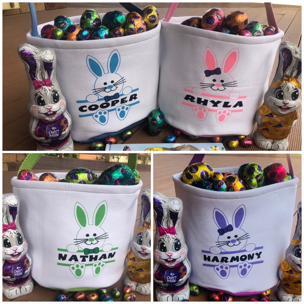 Personalised Easter Bag / Easter Basket / Easter Bucket / Easter Baskets