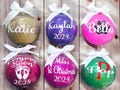 Personalised Christmas Bauble / Christmas Glitter Baubles / Personalised Bauble / Christmas Ornament / Christmas Decoration / Xmas Baubles