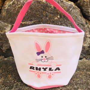 Personalised Easter Bag / Easter Basket / Easter Bucket / Easter Baskets image 6