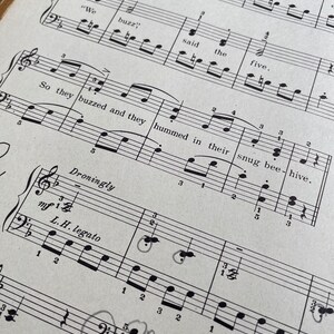 Old sheet music from 1942 for crafts