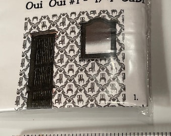 Oui Bathroom Cabinet and Mirror  for a miniature dollhouse Vintage New 1/4" 1:48