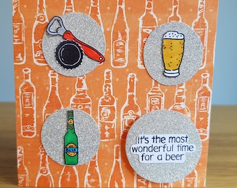 Alcoholverjaardagskaart: kaart bierliefhebber