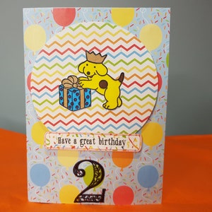 Cartões de aniversário individuais para crianças - Unicórnios, Princesas, Dragões, Dinossauros, Encontre o Cachorro, Sob o Mar, Bichinhos Fofos, Espaço, escolha as idades