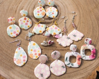 Floral Earrings, Dangly Earrings, Flower Earrings, Summer Earrings, Cute Earrings, Quirky Earrings.