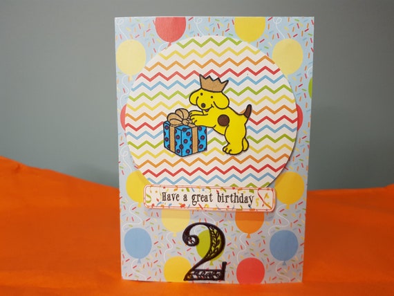 Children's Birthday Card: Unicorns, Dragons, Dinosaurs, Spot the Dog