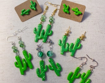 Cactus Earrings, Cacti Earrings, Stud Earrings, Dangly Earrings